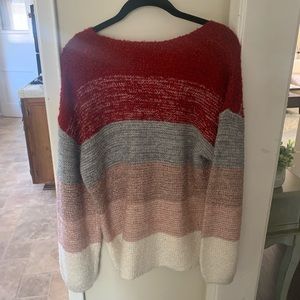 Knox Rose Striped Color Block Sweater